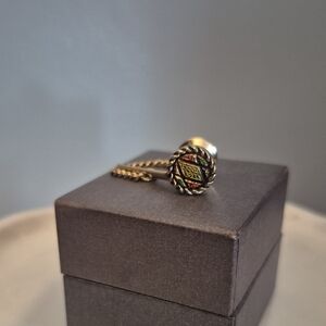 Vintage Sarah Coventry Gold and Black Tie Accessory